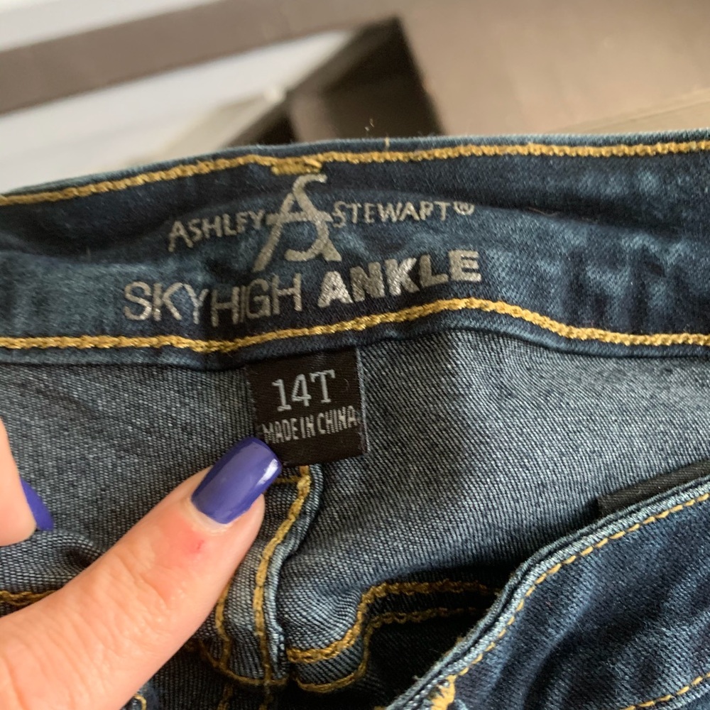 Ashley Stewart sky high ankle jeans